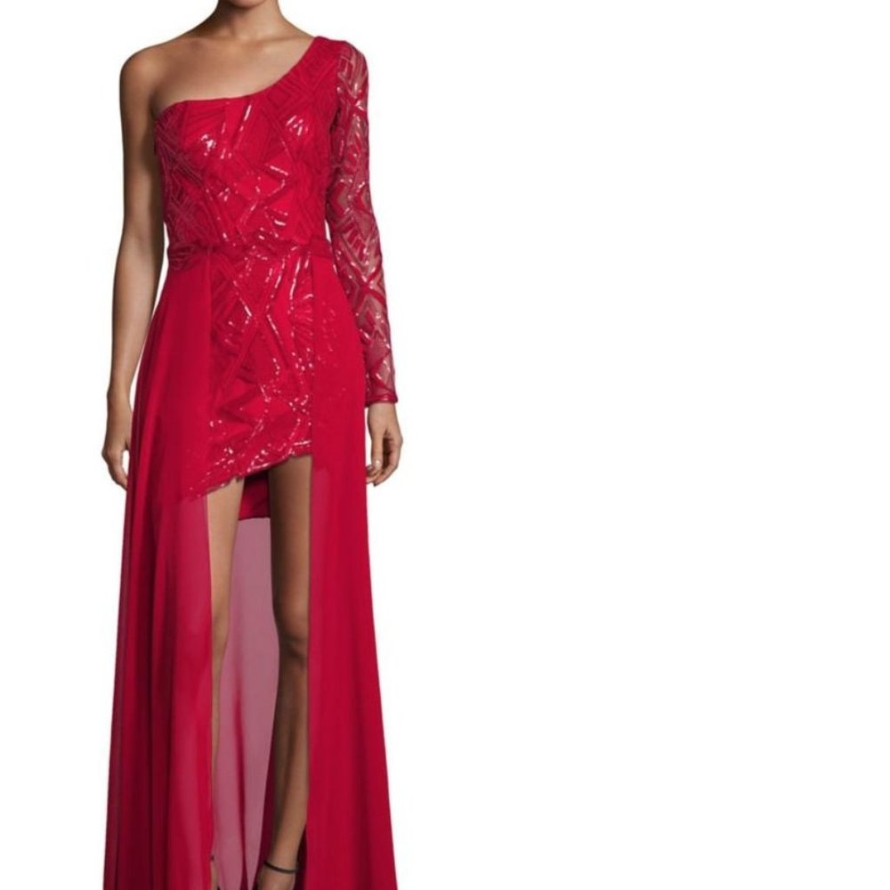 Nicole Bakti one shoulder gown - Picture 3 of 9